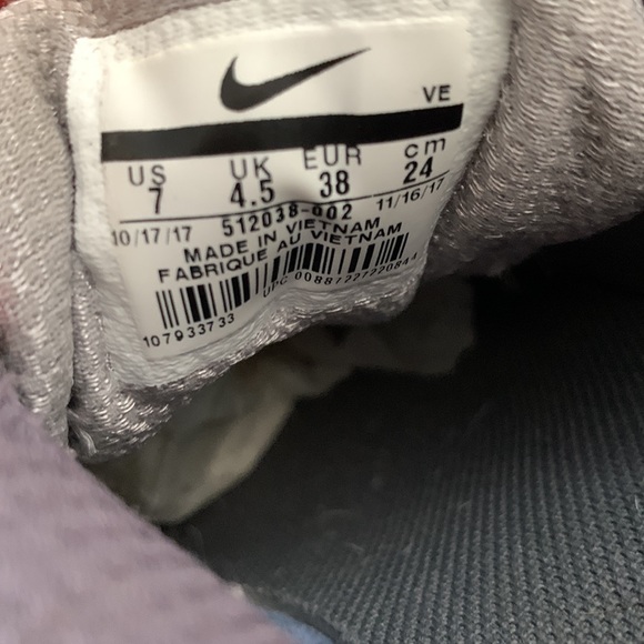 Nike Alvord pink /gray hike sneakers size 7 - Picture 8 of 9